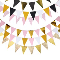 Creative party bronzing pennant birthday dress paper colorful flag Full Moon Birthday party dress up