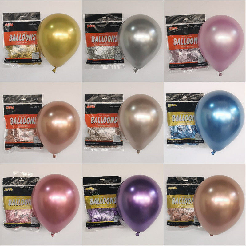 New light lavish metal color series 12 inch rose gold champagne gold gold pink Meridian Gold 2 8 gr Pop Balloon