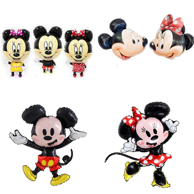 Genuine authorized cartoon Mickey Minnie Mickey Mouse aluminum film balloon birthday one-year-old children's party decoration