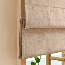 Japanese linen roller blinds Roman blinds tea room B&B new Chinese style wabi-sabi style Zen style simple and elegant cotton and linen lifting folding curtains