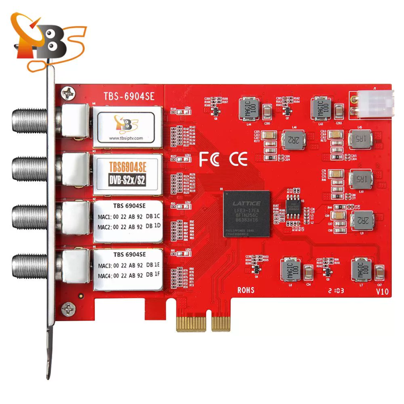 TBS6904SE 4-way frequency point input pcie receive card Quad DVB-S S2 S2X tuner VCM-Taobao