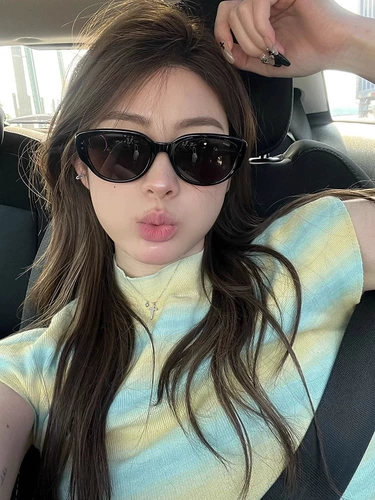 Ретро черные солнцезащитные очки на солнечной энергии, кошачий глаз, изысканный стиль