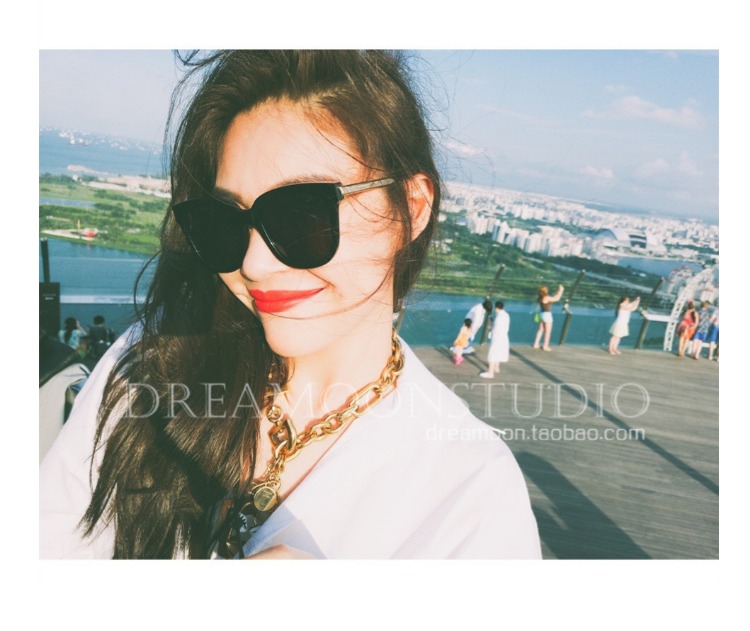 Kính mới 2018 nữ phiên bản Hàn Quốc của thủy triều retro phong cách Harajuku kính râm mắt đỏ mắt tròn kính cận thị kính râm nữ gọng kính titan