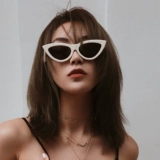 Брендовые ретро красные солнцезащитные очки в стиле хип-хоп на солнечной энергии, европейский стиль, кошачий глаз, популярно в интернете