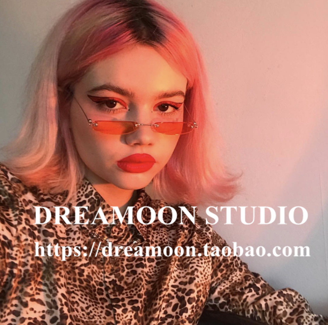 Châu Âu và Hoa Kỳ phong cách retro retro không có kính râm nữ phiên bản Hàn Quốc của hộp hip hop hẹp in 蹦 siêu kính râm kính mát nam