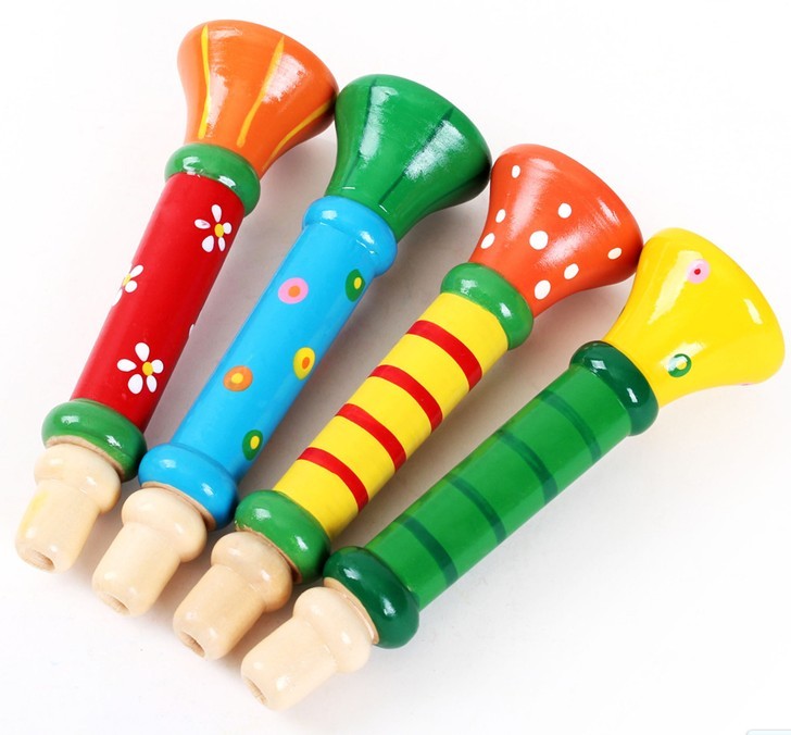 Trẻ em trumpet nhạc cụ gió gỗ suona bé và trẻ nhỏ mầm non bằng gỗ đồ chơi giáo dục thông minh bộ nhạc cụ đồ chơi