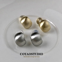 Handcrafted Wire Drawing Matt Advanced Sensation Fashion commuter Mosquito Coil Tray Ear Clip Female Ear nail minimalist earrings Earrings Earrings