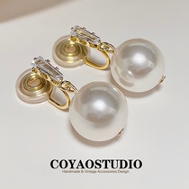 Herbenwind Style Without Ear Clip Womens Summer Light Extravagant Advanced Sensation Pearl Earrings Fake Earrings Retro Mosquito Repellent Coil