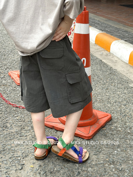 Children's Pants Boys' Cargo Shorts Summer 2026 New Style for Older Boys Casual Loose Thin Five-Point Pants — 2