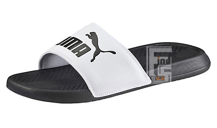 PUMA Hummer Popcat logo đen trắng đôi nam nữ dép thể thao giản dị 360265-10-12-01-25 dép uniqlo