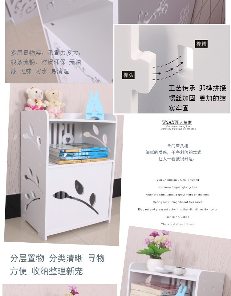 hiện đại nhỏ gọn đơn giản tủ lưu trữ tủ đầu giường châu Âu tủ nhỏ tiểu giường nền kinh tế nội các ký túc xá ngủ cạnh giường ngủ - Buồng tủ quần áo nhựa giá rẻ