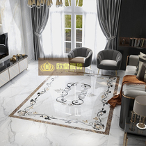 Living room Jigsaw Puzzle Floor Brick Imitation Water Knife Styling Tile Entrance Door Jazz White Marble Parquet Floor Tiles
