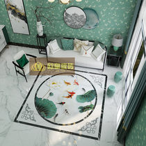 Foshan Dingding to make living room parquet tiles anti-slip and abrasion resistant into the door Restaurant styling floor tiles New Chinese style