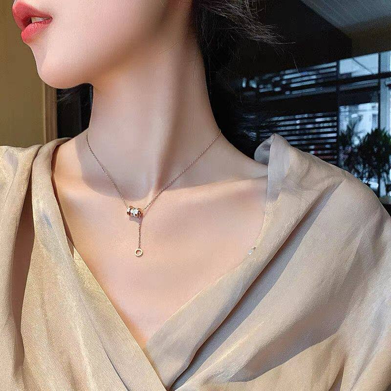 99 Ottles discount store Withdrawal Cupboard Clearance Clear Cabin Pick Up 18K Gold Necklace Outlets Female Accessories