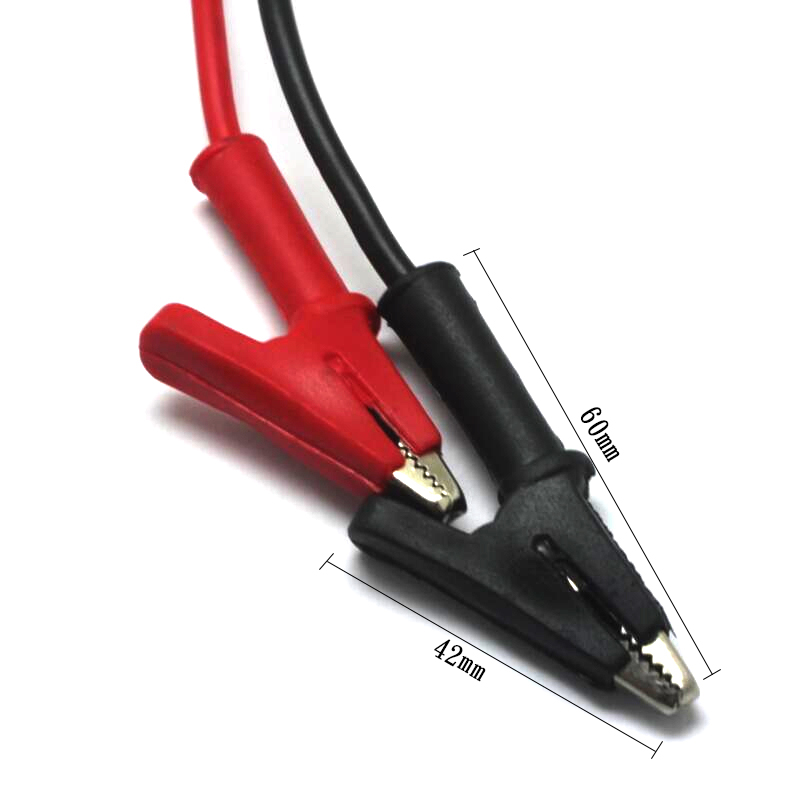 2pcs Crocodile Clips Cable Alligator Clips Wire testing wire Black and Red
