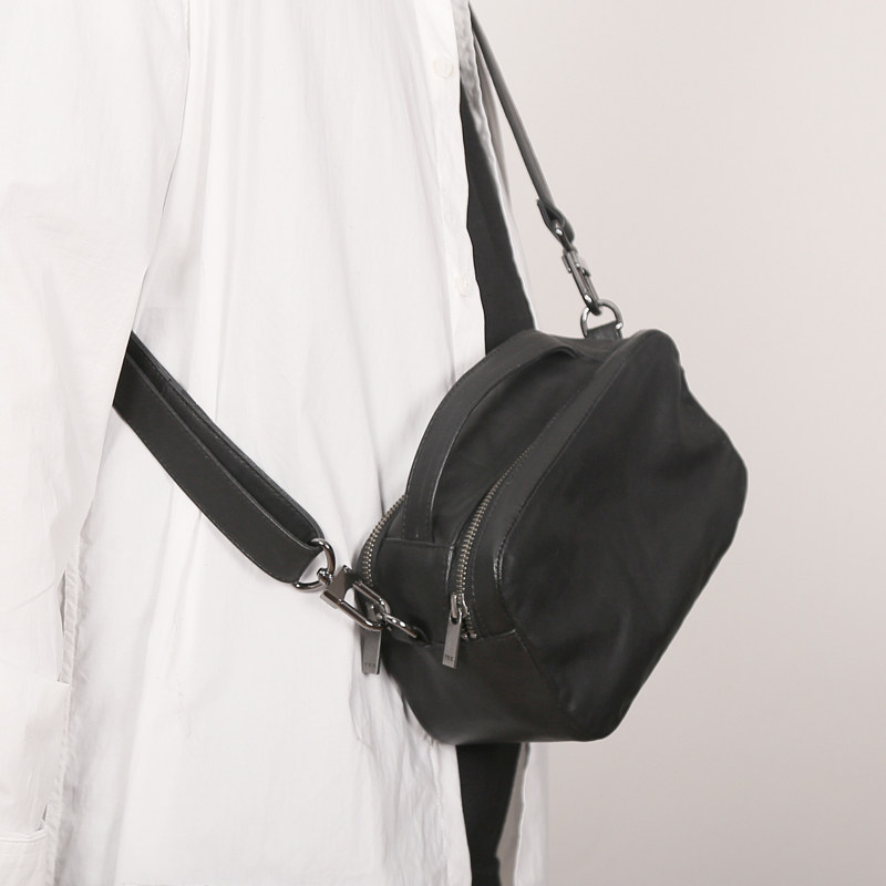 Nine Places in the Deep Mountain Leather One Shoulder Diagonal Handbag Cowhide Casual Backpack Men's Bags Ladies