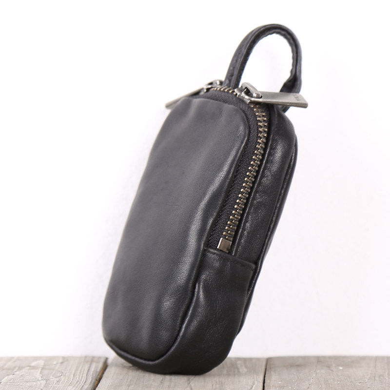 Original genuine leather handmade key bag car key containing cow leather zero wallet card bag hand carrying bag lovers