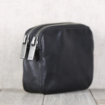  Nine places in the mountains handmade cowhide coin purse leather short wallet wallet card bag casual small bag couple style