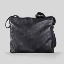  (Nine places in the mountains)Original design handmade leather leather bag one shoulder oblique cross Baotou layer cowhide mens bag