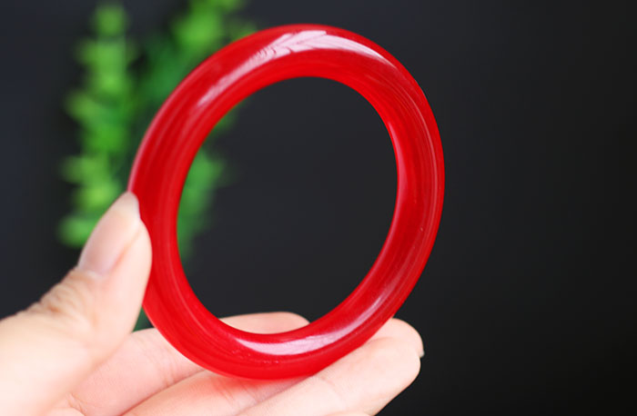 Ngọc Vòng tay Tân Cương Hetian Yugebi Ngọc bích Ngọc Vàng Vòng tay ngọc bích Vòng năm nay Ngọc đỏ Vòng tay đích thực - Vòng đeo tay Cuff vòng đeo tay nữ