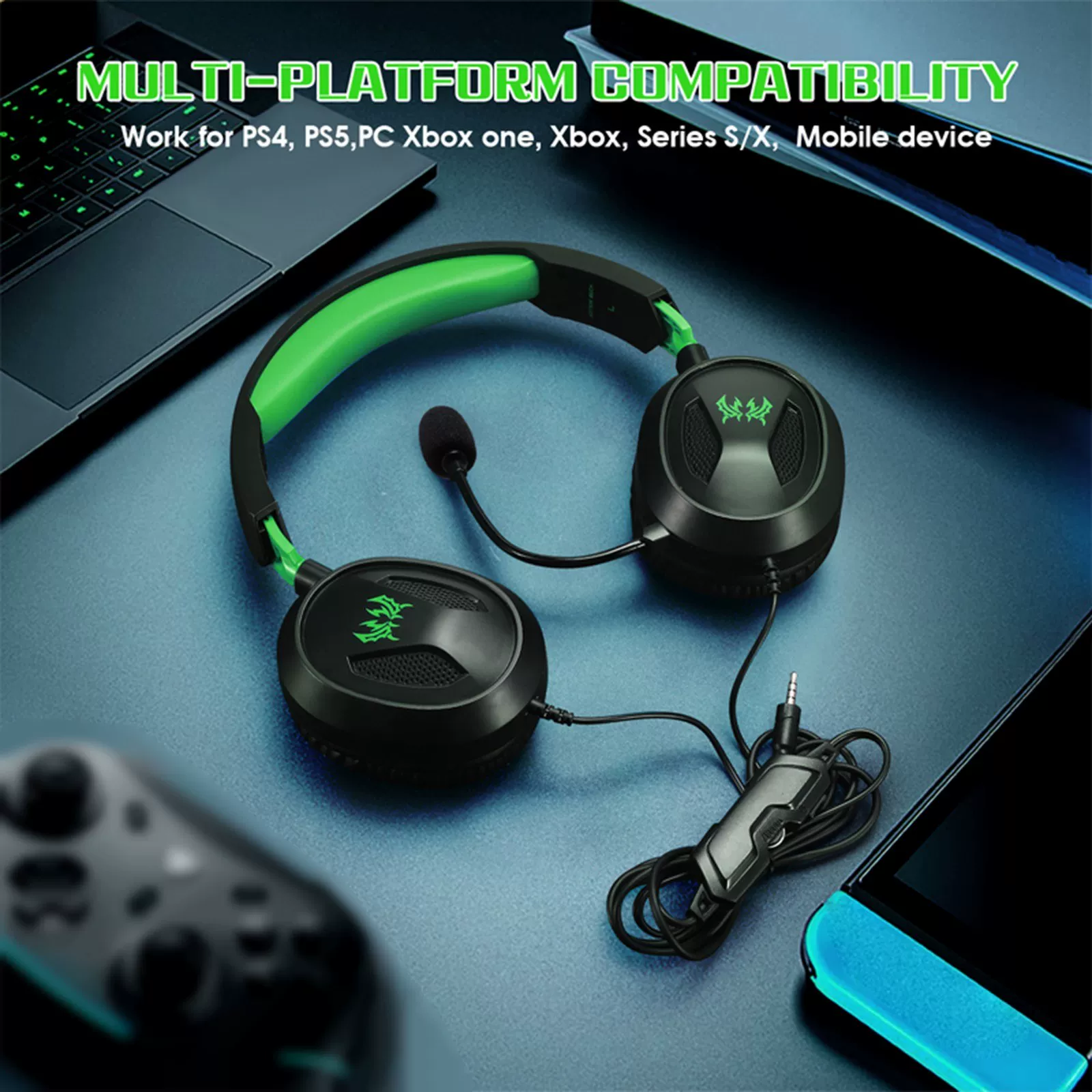 3.5mm Wired Gaming Headset Game Headphones with Microphone - Игровая гарнитура проводная 3.5 мм с микрофоном