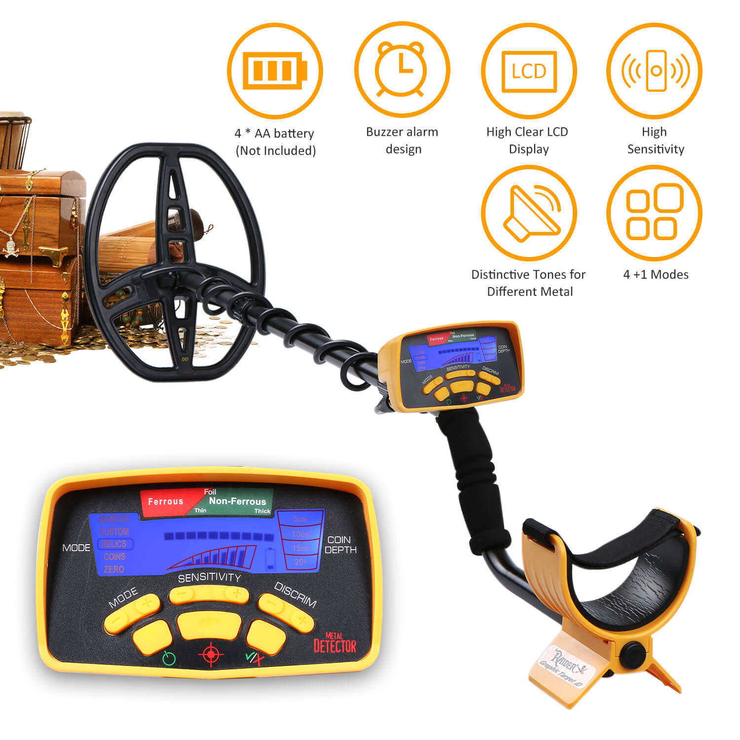 MD6350 Metal Detector Underground Metal Finder Hunter Seeker