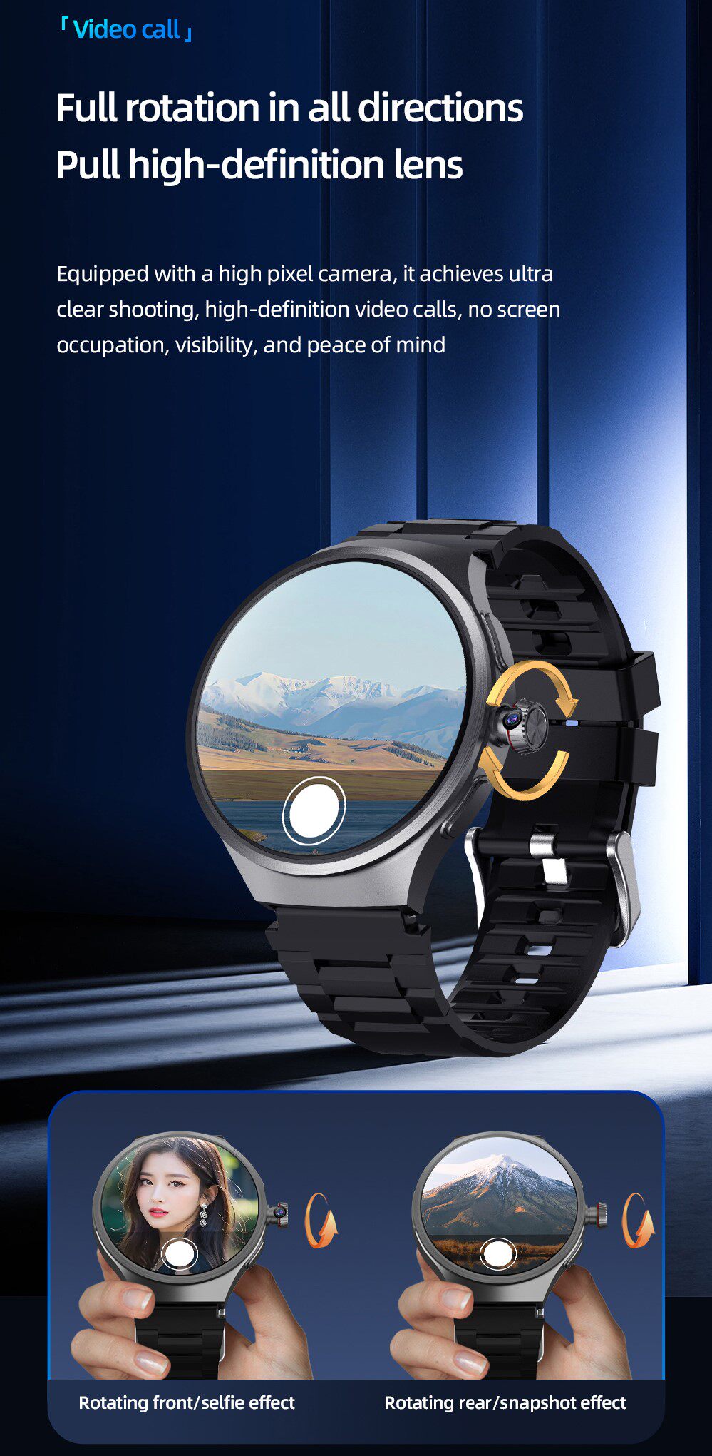 Шагомер android smart watch sim camera amoled gps wifi smartwatch Elah