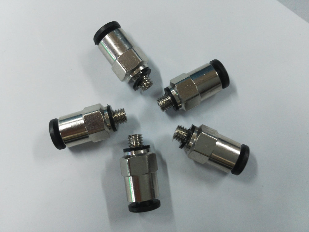 Black Pneumatic Connector Threaded Straight Connector PC12-04 PC8-02 PC10-03 PC6-02 PC4-01