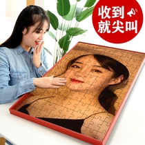 Customized jigsaw puzzle live photo diy photo puzzle moving birthday gift couple to send girlfriend puzzle with frame