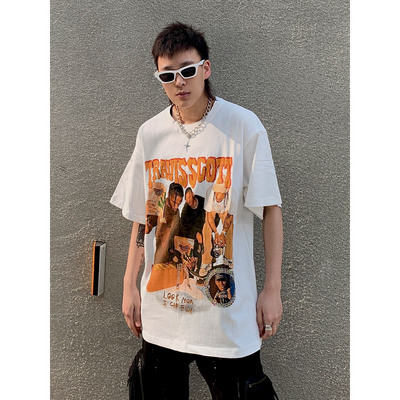 A11SLAVE嘻哈歌手短袖2021夏新款潮牌travisscott高街男女情侣T恤