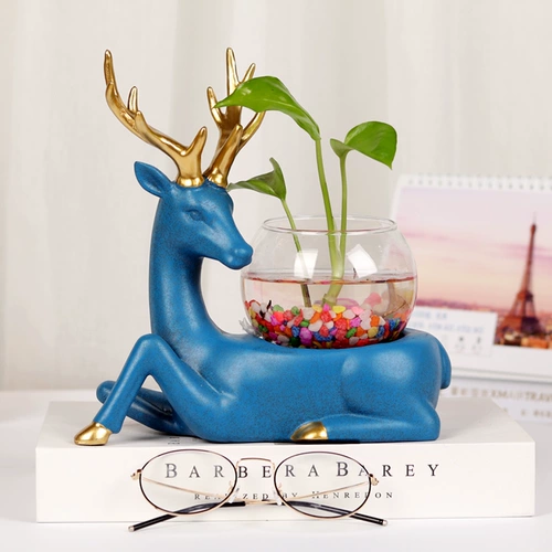 Креативный стеклянный прозрачный цветочный горшок, настольный защитный амулет, украшение для ногтей