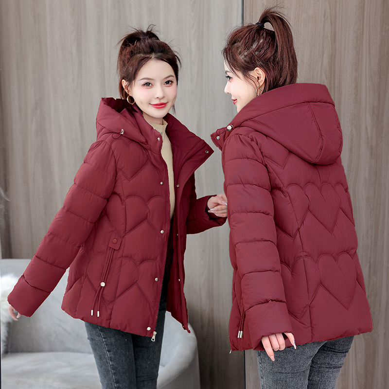Winter Women's Fashion Cotton-Padded Jacket Loose down Cotton Thickened 2024 New Season Off-White Short Cotton Coat