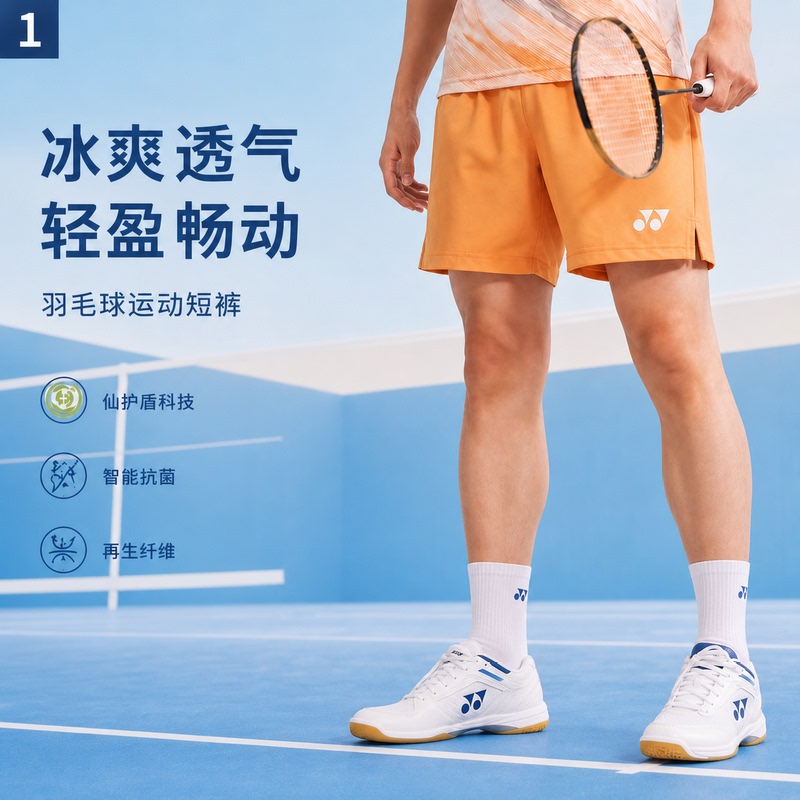 2026 New Yonex Badminton Men's Shorts 1202526 Competition Uniform Sports Shorts