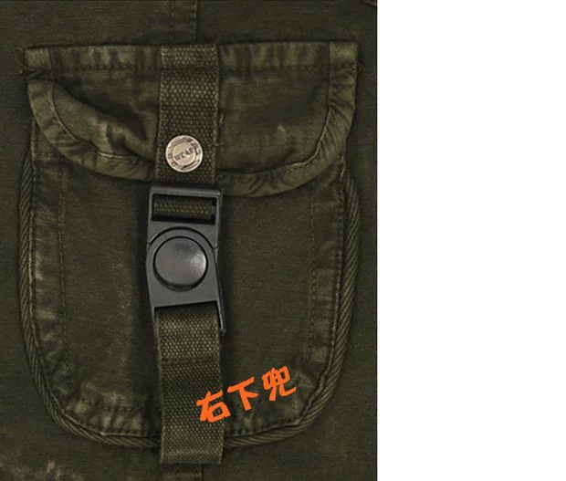 Quần yếm nam ngoài trời Multi-Pocket Straight Slim Cotton Casual Loose Quần cỡ lớn Khuyến mãi quần thun nam
