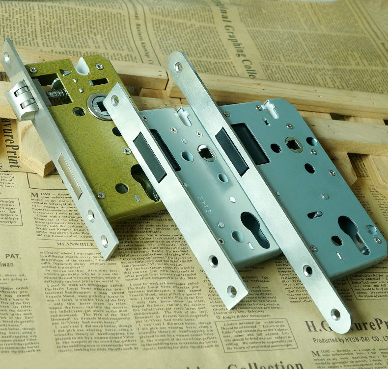 [USD 6.85] Gold Magnetic Suction Lock Body with Lock Handle Door Lock ...