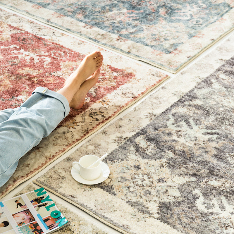 Looking for Nordic minimalist modern Persian antique carpet living room coffee table blanket bedroom bedside blanket American ethnic style