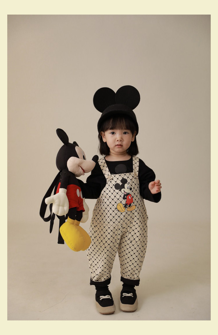 Дисней, детский ретро износостойкий комбинезон, повседневные брюки, штаны, Дисней Микки Маус, в корейском стиле yoehyaul/幼悠 