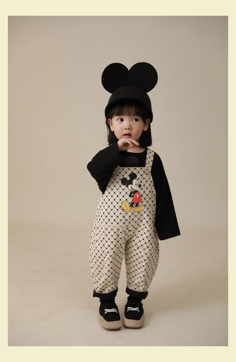 Дисней, детский ретро износостойкий комбинезон, повседневные брюки, штаны, Дисней Микки Маус, в корейском стиле yoehyaul/幼悠 