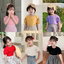 Young Yo-yo Children Blossom Sleeves T-Shirt Summer New Baby Han Edition Foreign Air Blouses Little Girl Fashion Thin Undershirt