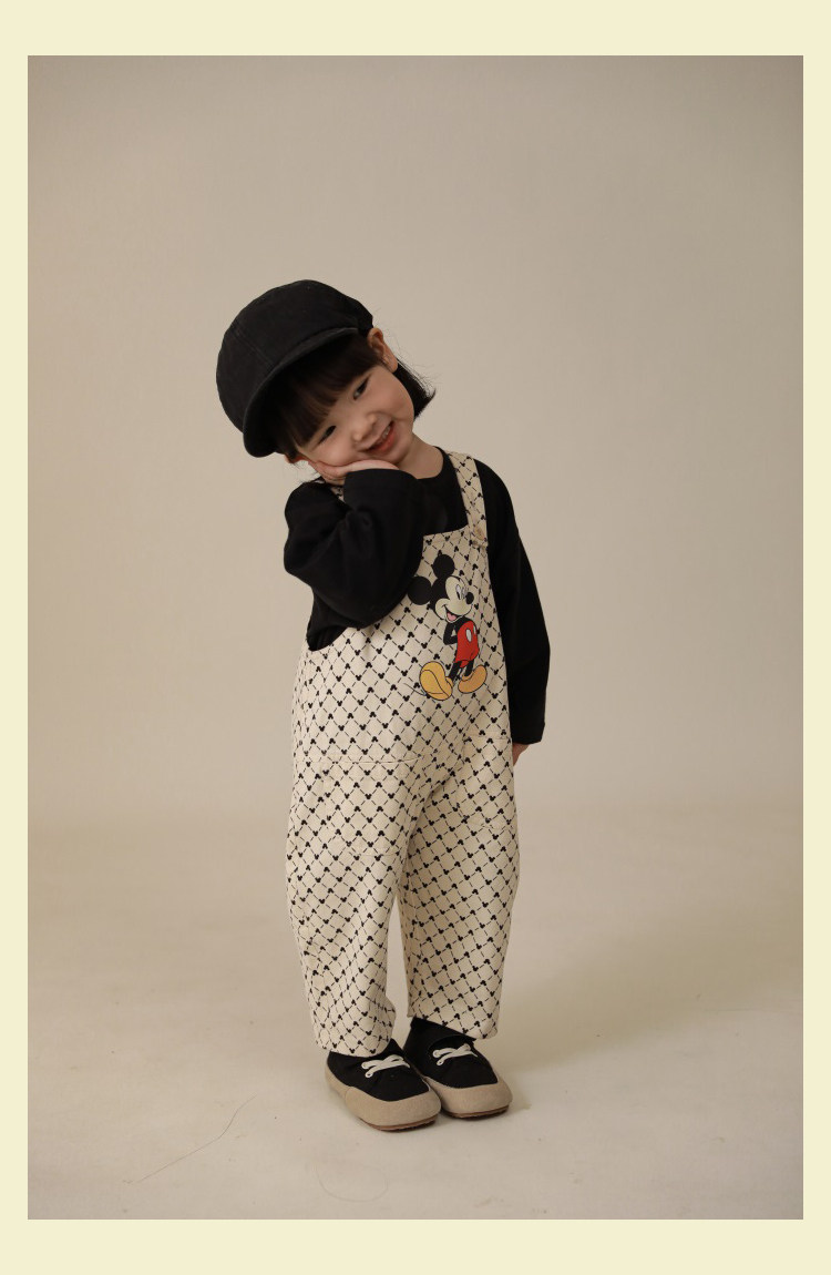 Дисней, детский ретро износостойкий комбинезон, повседневные брюки, штаны, Дисней Микки Маус, в корейском стиле yoehyaul/幼悠 