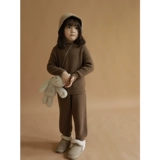 Зимний свитер, детский шерстяной удерживающий тепло комплект, детские шерстяные штаны с круглым воротником, в западном стиле