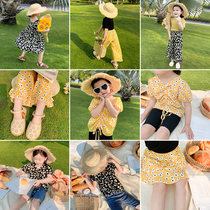 Young Yo-yo Children Chicks Dresses Short Sleeves T-Shirt Baby One-piece Dress Summer New Girl Half Body Dress Pants