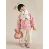 Утепленные трехмерные детские бархатные цветные штаны для отдыха