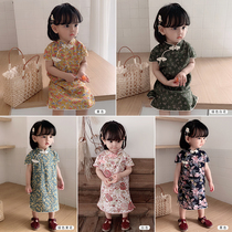 Young Yo-yo Girl China Girl China Wind Baby Don Fit 2022 Summer Dress Qipao Childrens Skirt Ancient Wind Foreign Air Dress Dress