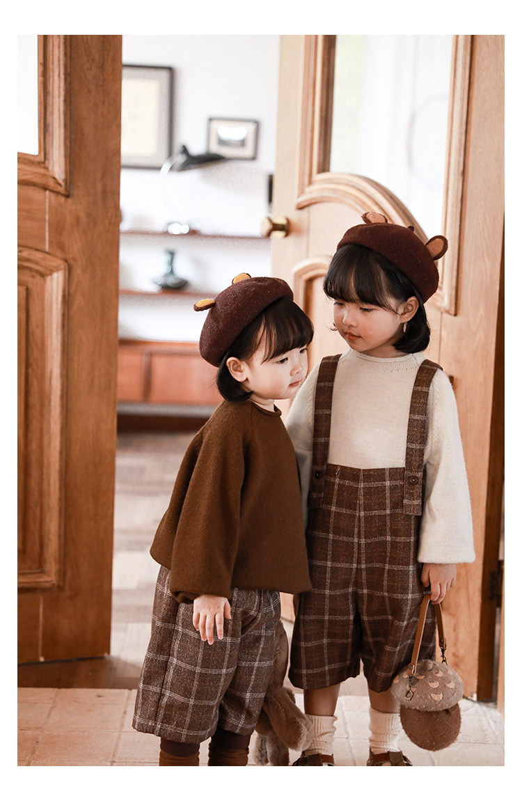 Детский осенний комбинезон, штаны, ретро комплект, бретели, в британском стиле, стиль     