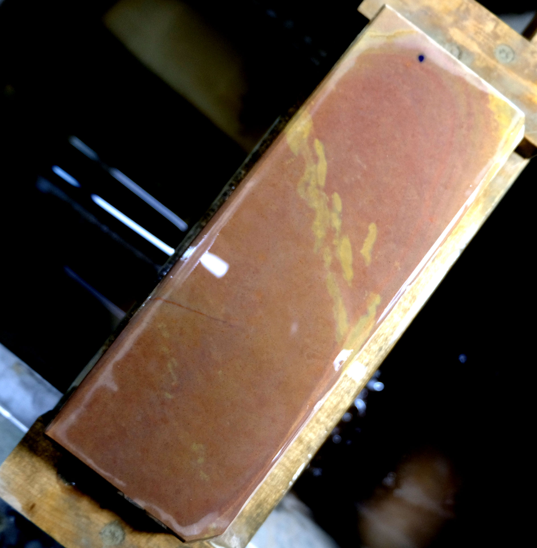 Red Mountain Mainland Japan Natural Rock Red - Shi Purple Kitchen Knife for sale