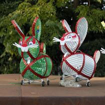 New Years Day Rabbit ancient windy lantern diy handmade to make materials bag childrens hand cloth lanterns toy New Years gifts