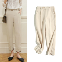 K032 womens spring 2020 new high waist straight tube loose casual slim slim suit pants casual pants