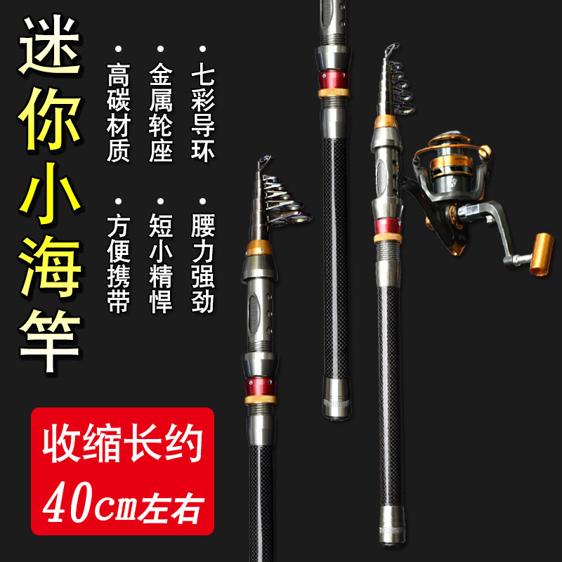 Short Section Small Sea Rod Mini Fishing Rod Pocket Sea Rod Portable Far Throw Rod carbon Isopole Rod Suit