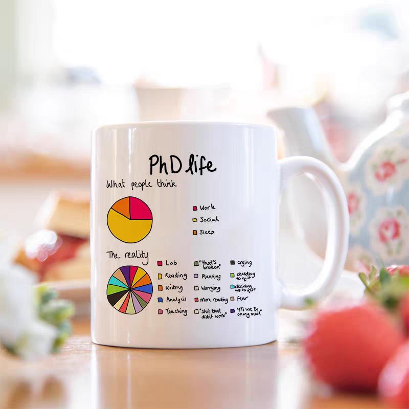 Phd Life Doctor's Cup Student Personalized American Style Gift Cup Ceramic Water Cup Gift Mug